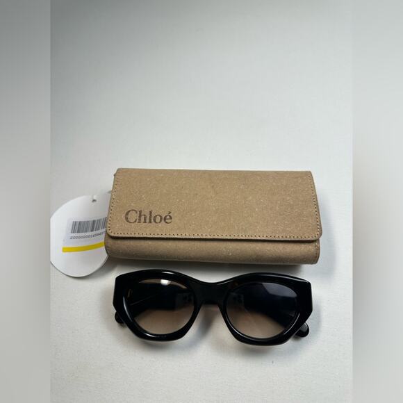 Chloe GAYIA Sunglasses with Tan Case EUC with Case and Cloth - Picture 1 of 7
